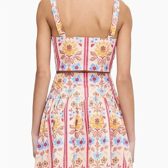 Hill House Floral Midi Skirt/Crop Top Set - Picture 2 of 3